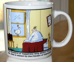 Far Side - Bluebird of Happiness Coffee Mug 1988